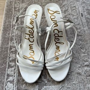 White Sam Edelman slingbacks